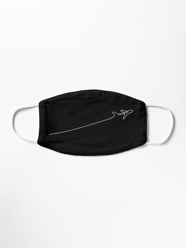 Alternate view of Minimalist line with airplane design Mask