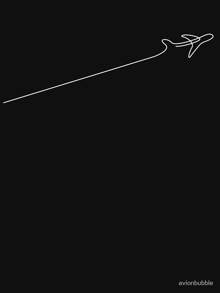 Minimalist line with airplane design by avionbubble