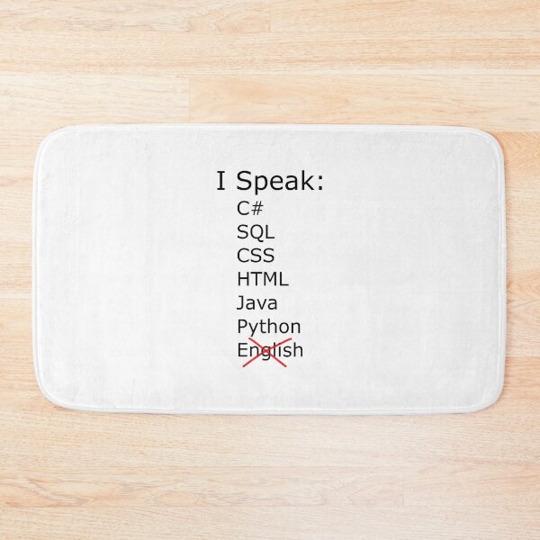 Item preview, I speak C sharp, sql, css, html, java, python designed and sold by catnamedtiffany.