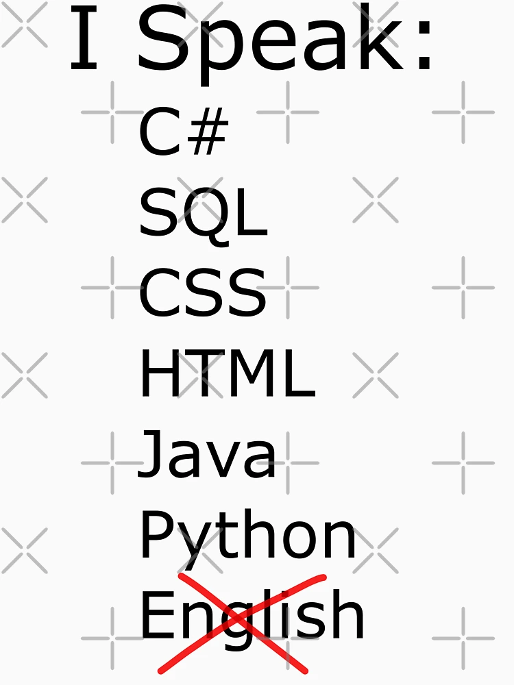 Thumbnail 6 of 6, Pullover Hoodie, I speak C sharp, sql, css, html, java, python designed and sold by catnamedtiffany.