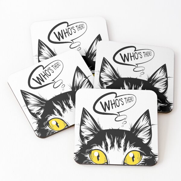 Item preview, Cat Asking Whos There designed and sold by noirty.