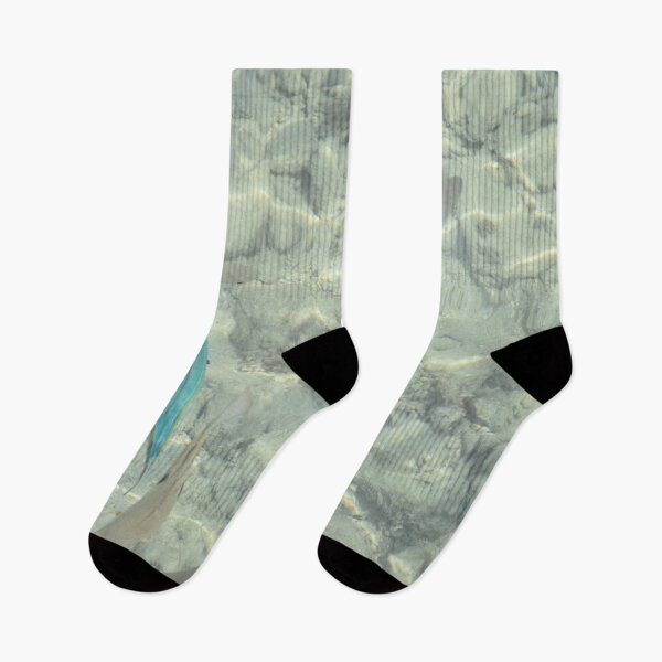 Item preview, Clear water with grey and blue fish designed and sold by Artlajf.