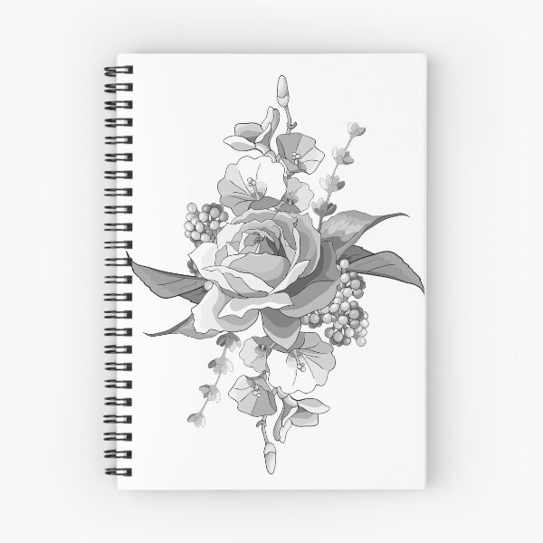 Item preview, rose white and black. Floral motif icon. designed and sold by Sam2211.