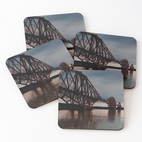 Item preview, Landscape Dusk Forth Rail Bridge Firth of Forth Fife Scotland designed and sold by Stravaigin.
