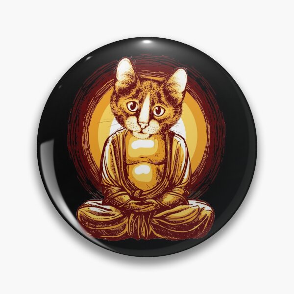 Item preview, Sitting Buddha Cat Meditating designed and sold by Delightfully Cynical.