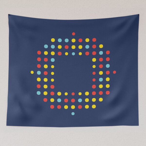 Item preview, Dot Design Scancode on Navy Blue Background designed and sold by Arko  Ranger.
