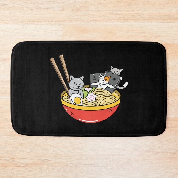 Item preview, Anime Cat Japanese Ramen Noodles Foodie Gift designed and sold by haselshirt.