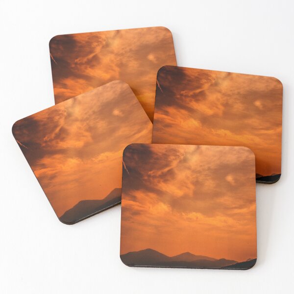 Item preview, Landscape Red Sky Ben More Stob Binnian Scotland designed and sold by Stravaigin.