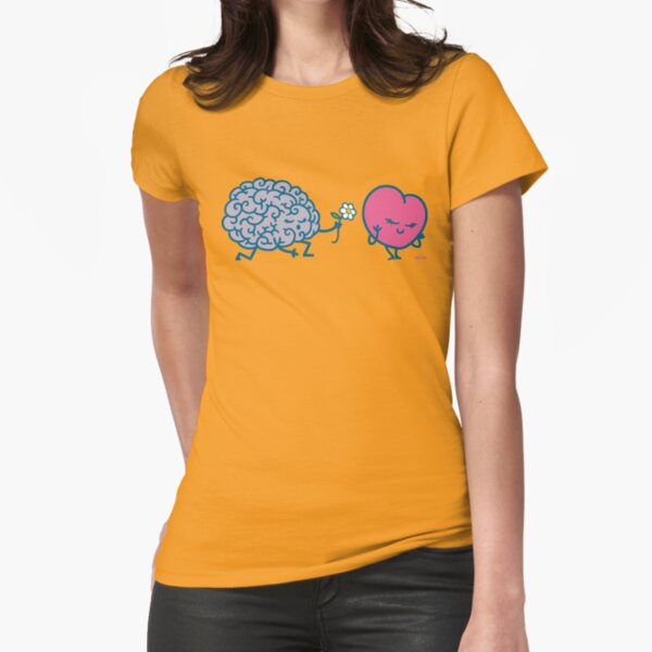 Brain and heart Fitted T-Shirt