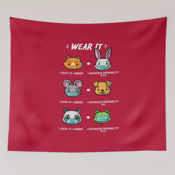 Item preview, How to wear a face mask animals cute designed and sold by Tobe Fonseca®.
