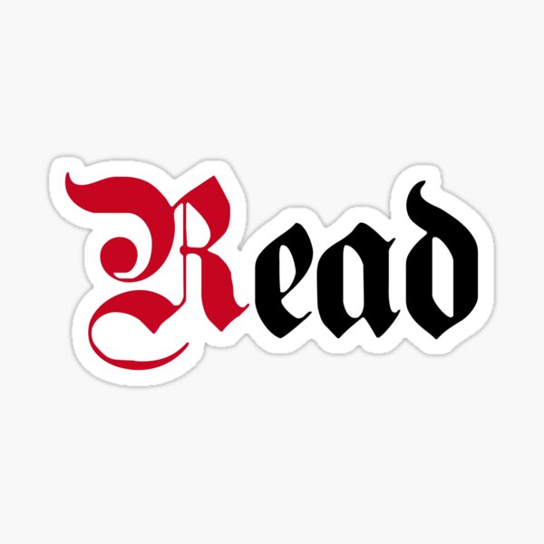 Read Typography Lettering Art Sticker