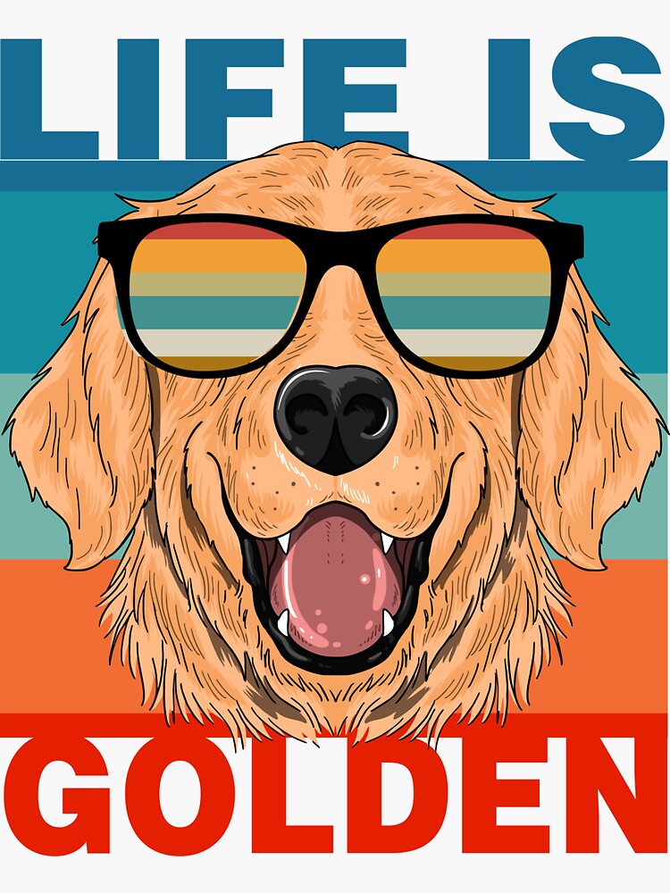 Thumbnail 3 von 3, Sticker, Das Leben ist golden designt und verkauft von bmit.