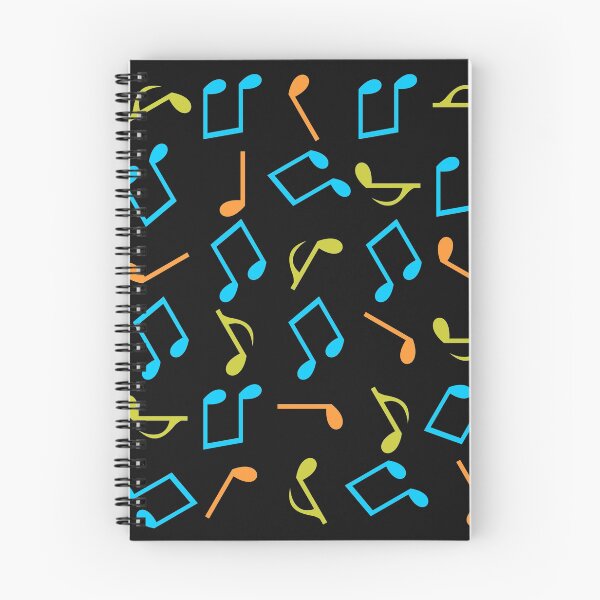 Item preview, Colorful music notes - black background designed and sold by Carrie_Anne_Designs.