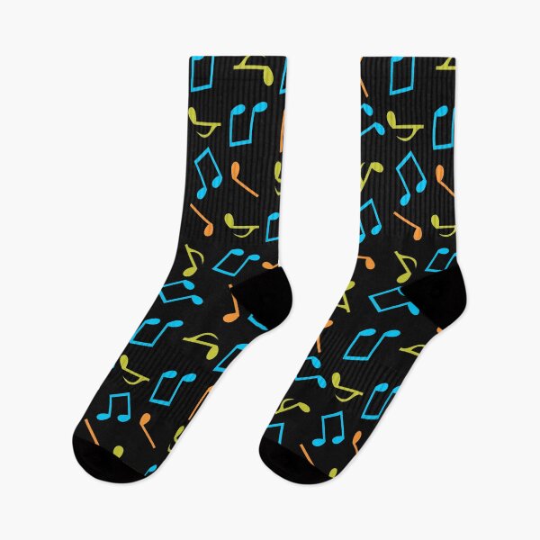 Item preview, Colorful music notes - black background designed and sold by Carrie_Anne_Designs.