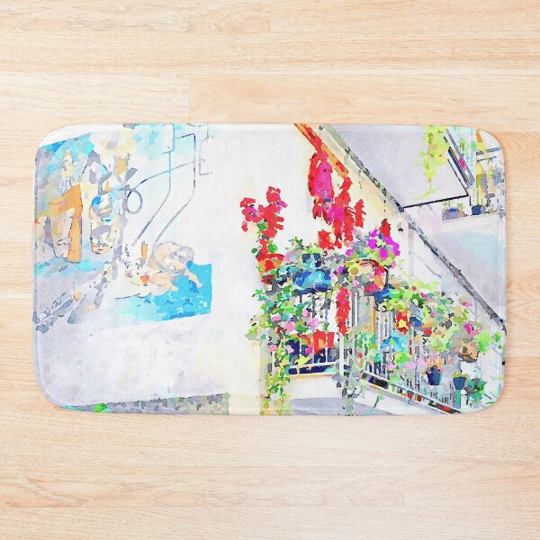 Item preview, Murales and flowered balcony designed and sold by Giuseppe Cocco.