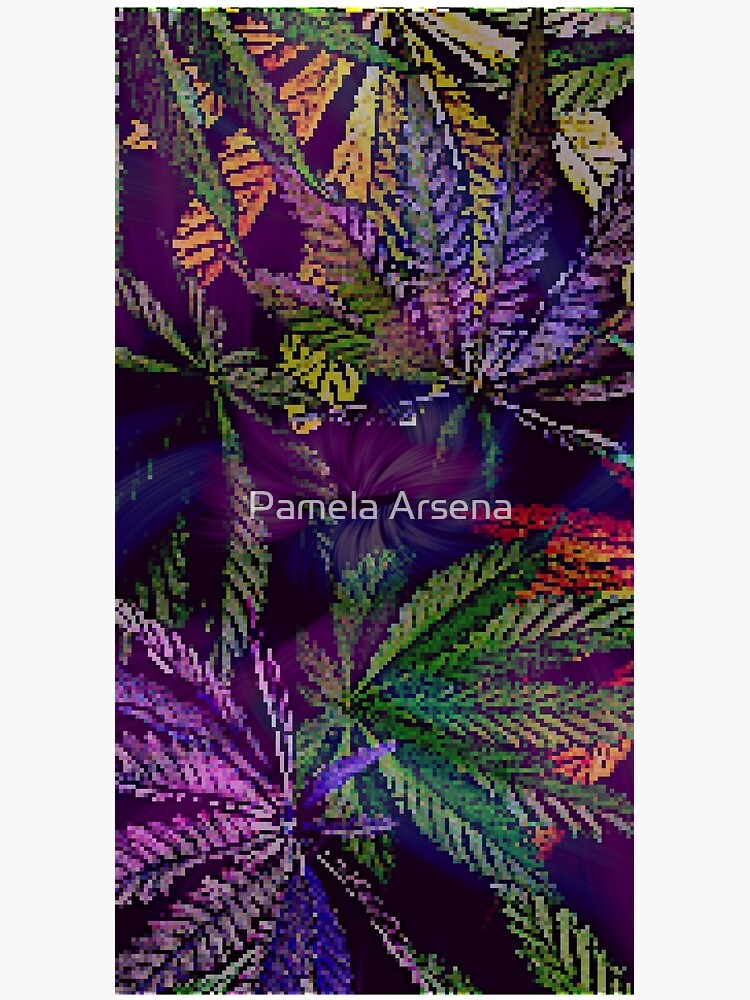 Psychedelic Marijuana Cannabis Leaves by xpressio