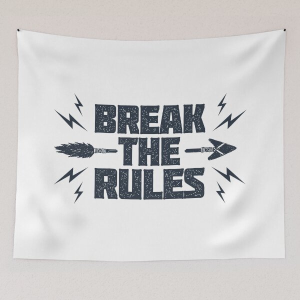 Item preview, Break The Rules. Lifestyle. Inspirational Quote designed and sold by Sloth Astronaut.