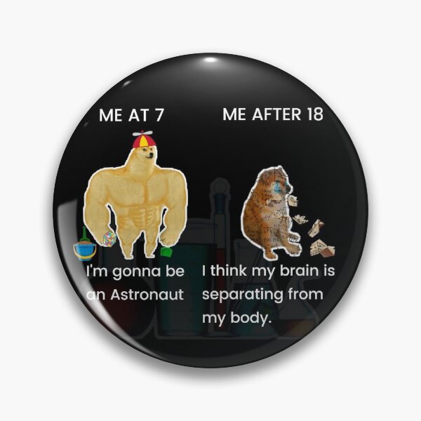 Item preview, "Me at 7 and Me after 18" Doge Meme designed and sold by Dennoir.