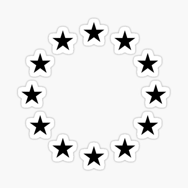 Item preview,  the European Union flag in a different way: instead of classic yellow on a blue background in modern black and white. Super suitable for all Europeans and EU fans designed and sold by GeogDesigns.