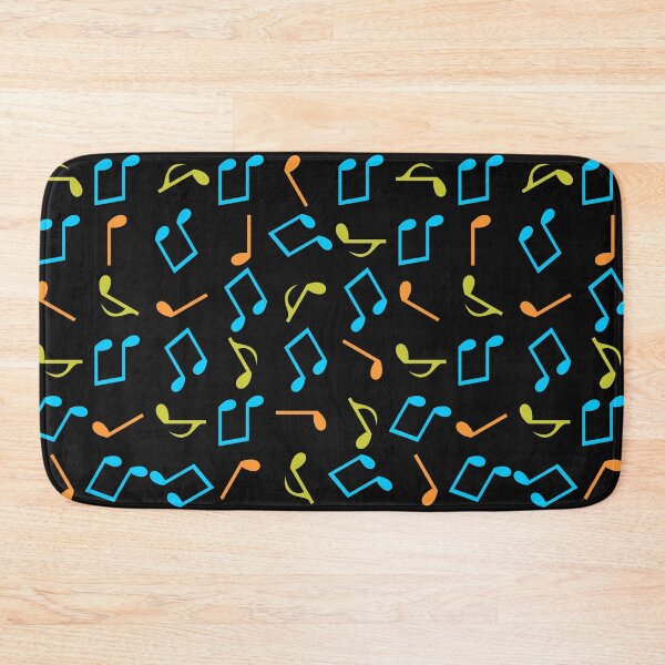 Item preview, Colorful music notes - black background designed and sold by Carrie_Anne_Designs.