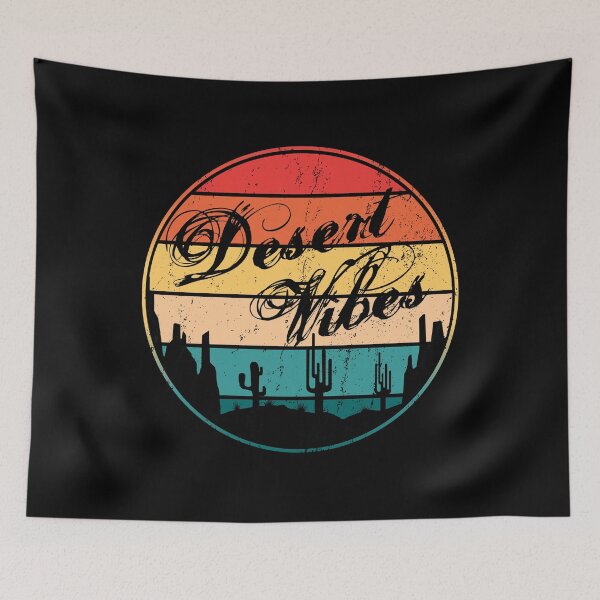 Item preview, Desert Vibes Shirt, Retro Circle with Vintage Colors Featuring Desert Cactus and Mountains, Gift for Desert Lovers designed and sold by trendyshopy.