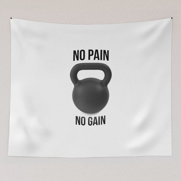 Item preview, no pain no gain dumbells 	 designed and sold by foxxyapparel.