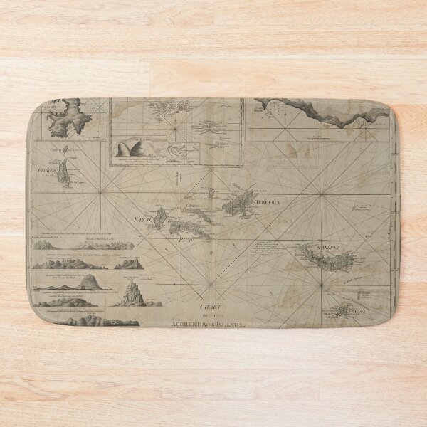 Item preview, Vintage Map of The Azores Islands (1775) designed and sold by BravuraMedia.