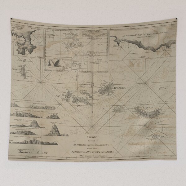 Item preview, Vintage Map of The Azores Islands (1775) designed and sold by BravuraMedia.