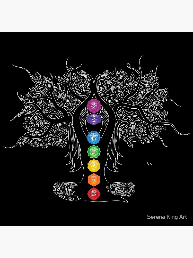 Chakra Lady Tree - WO Art Board Print for Sale by Serena King