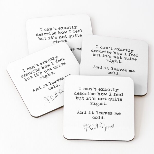 Item preview, I can't exactly describe how I feel - F Scott Fitzgerald designed and sold by peggieprints.