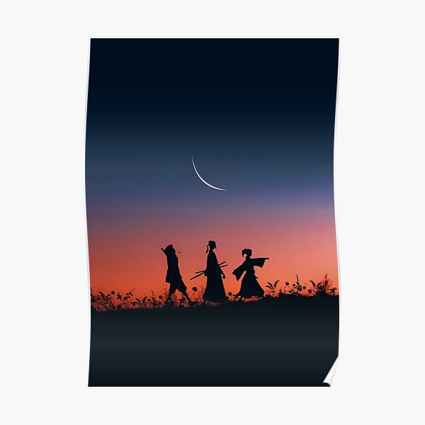 jin et fuu ombre silhouette matin promenade Poster