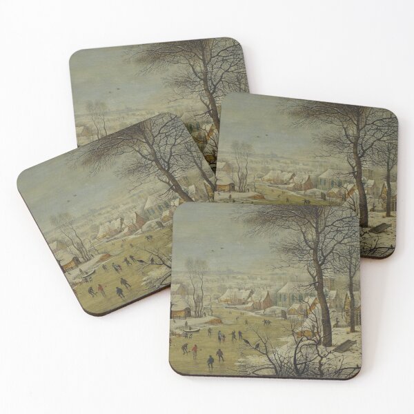 Artikelvorschau, Pieter Bruegel The Elder - Winterlandschaft mit Eisläufern und Vogelfalle entworfen und verkauft von vakashop.