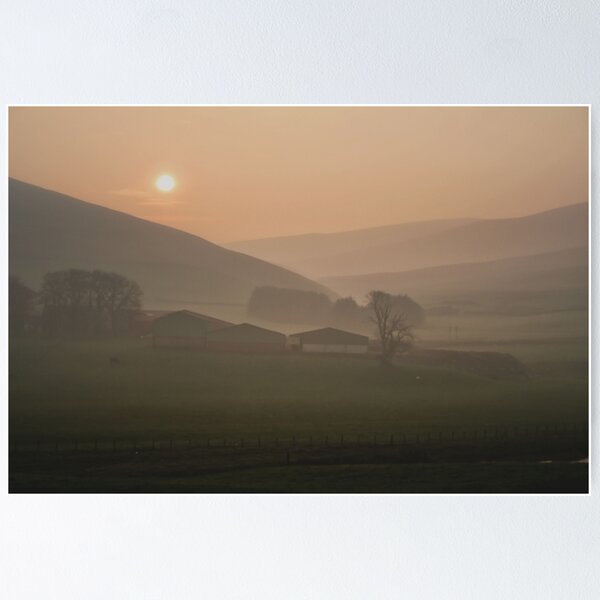 Item preview, Landscape Sunrise Southern Uplands Scotland designed and sold by Stravaigin.
