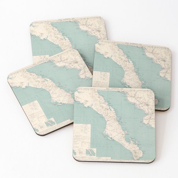 Item preview, Vintage Map of The Baja California Peninsula (1924) designed and sold by BravuraMedia.