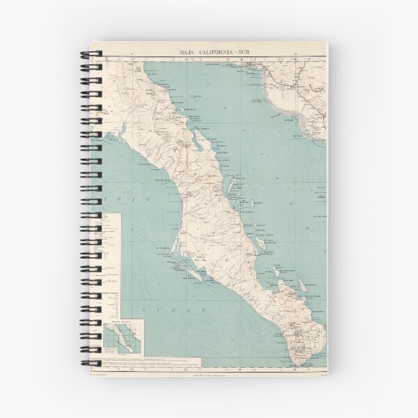 Item preview, Vintage Map of The Baja California Peninsula (1924) designed and sold by BravuraMedia.