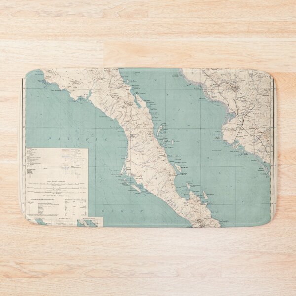 Item preview, Vintage Map of The Baja California Peninsula (1924) designed and sold by BravuraMedia.