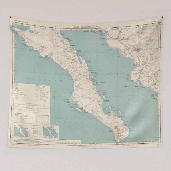 Item preview, Vintage Map of The Baja California Peninsula (1924) designed and sold by BravuraMedia.