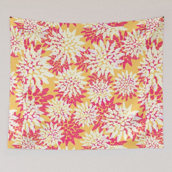 Item preview, Strawberry Lemon Petals - Yellow, Pink, and White - Digitally Illustrated Abstract Flower Pattern for Home Decor, Clothing Fabric, Curtains, Bedding, Pillows, Upholstery, Phone Cases and Stationary designed and sold by cherdoodles.