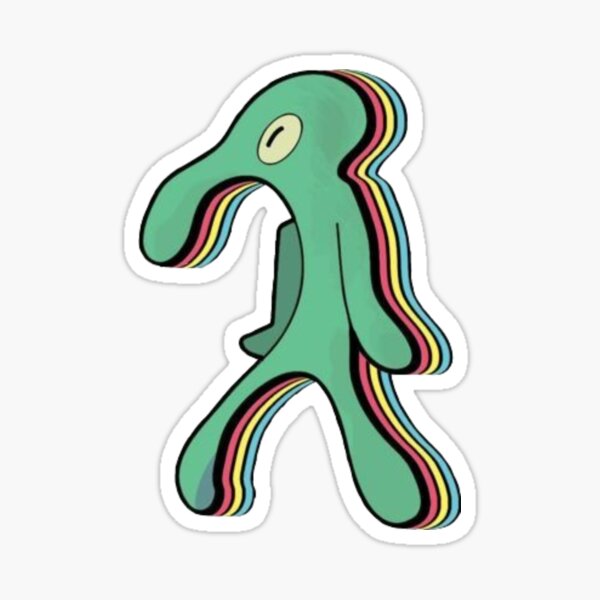 Item preview, Squidward Artwork Sticker designed and sold by Rainbowstickerz.
