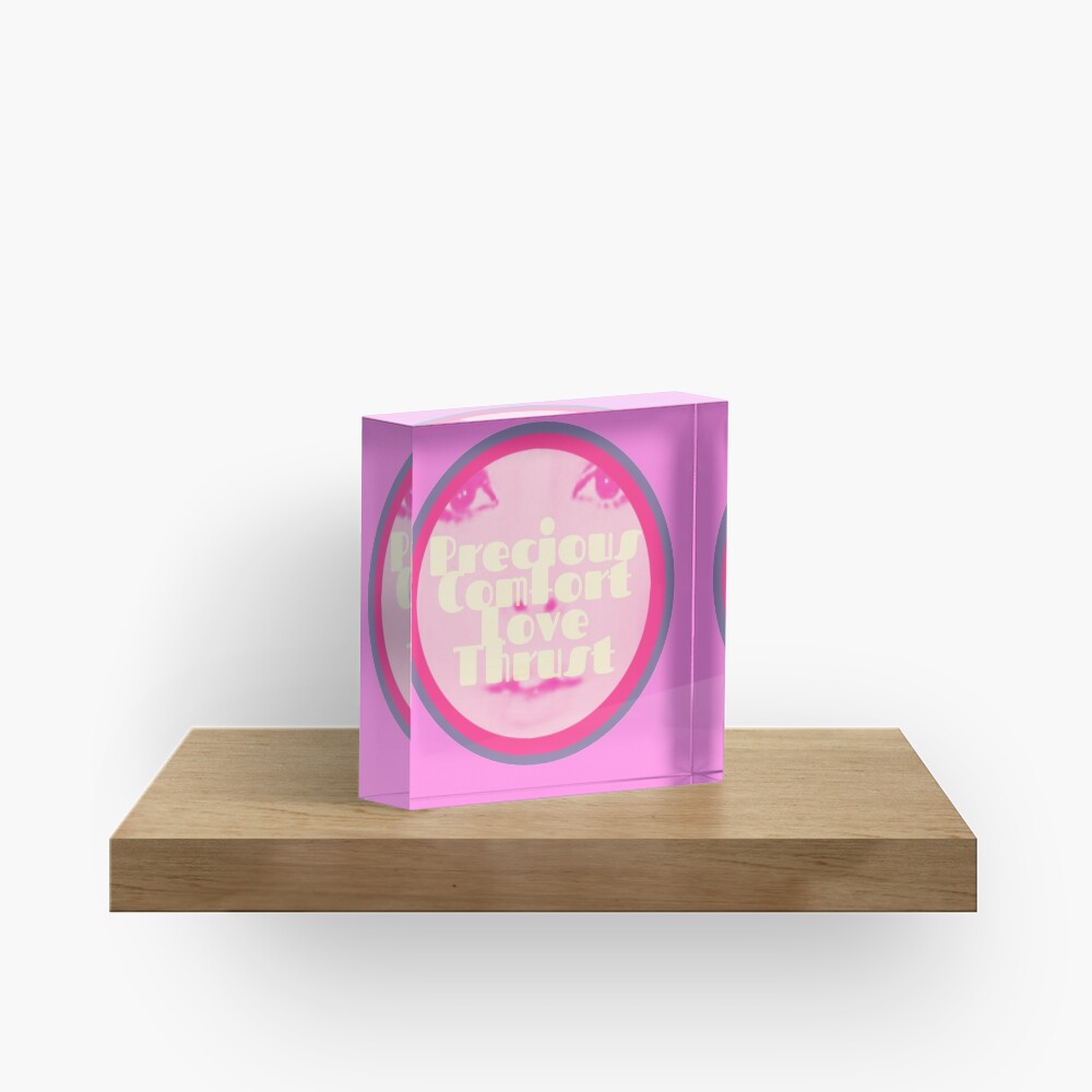Precious Comfort Love Thrust Logo Acrylic Block