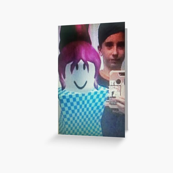 Roblox Girlfriend Greeting Cards Redbubble - alberts old roblox girlfriend