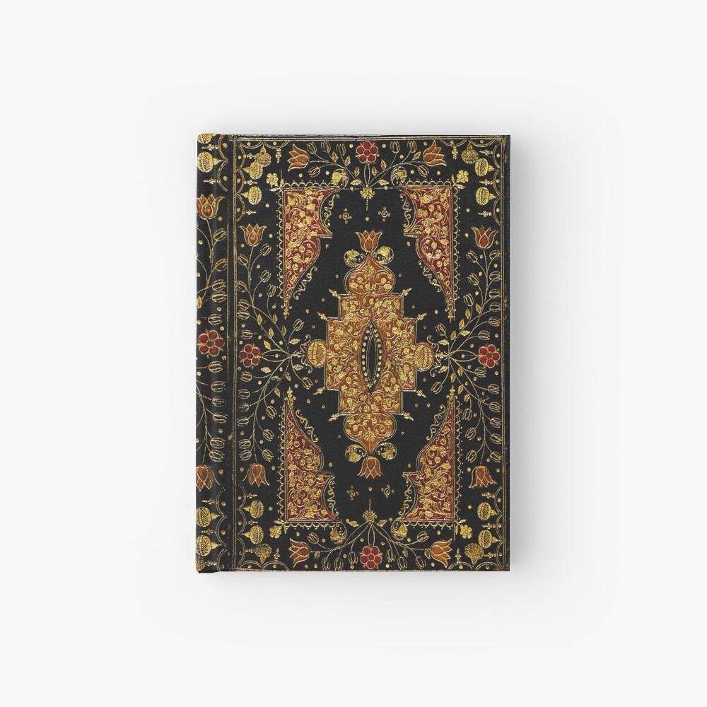 Black and Gold Floral Book Hardcover Journal