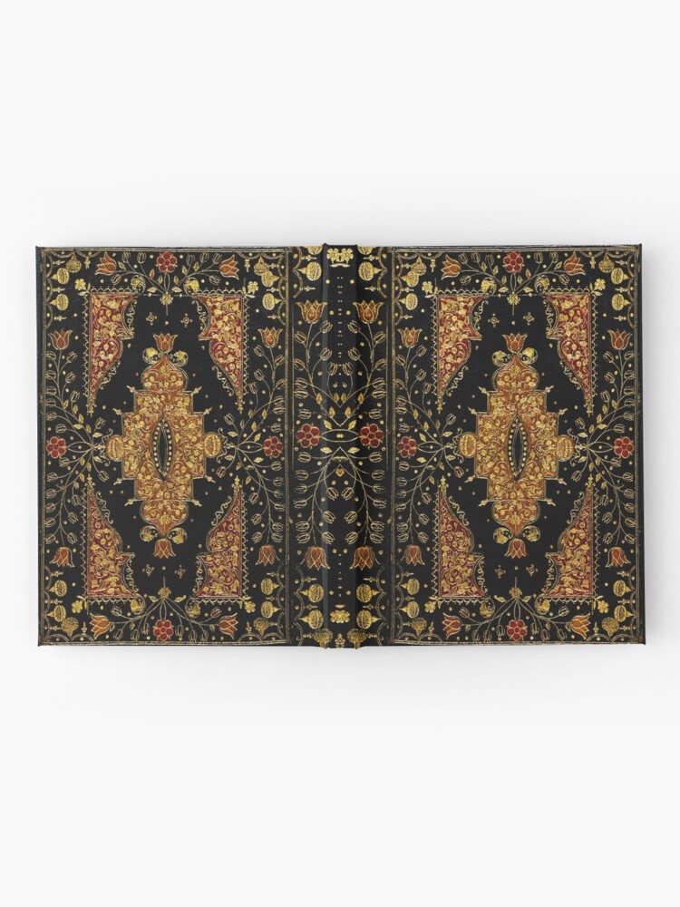 Alternate view of Black and Gold Floral Book Hardcover Journal