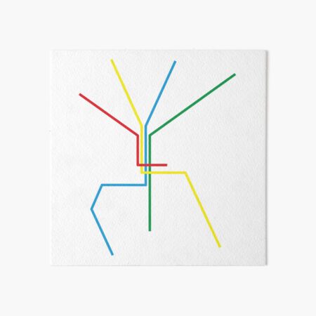 Bielefeld Rail Map Art Board Print