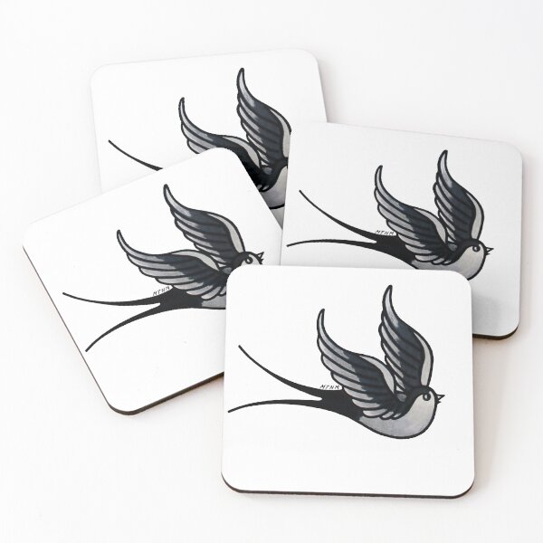 Item preview, Black swallow tattoo designed and sold by emeteneme.
