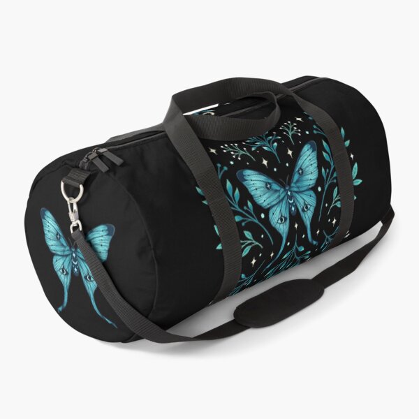 Mystical Moon Moth - Turquoise Duffle Bag