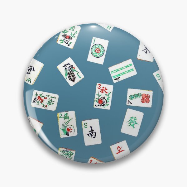 Item preview, mah jongg tiles blue designed and sold by farreystudio.