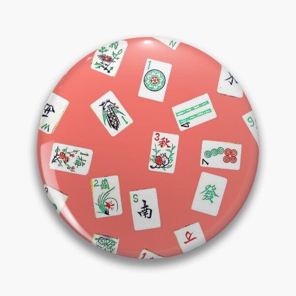 Item preview, mah jongg tiles coral designed and sold by farreystudio.