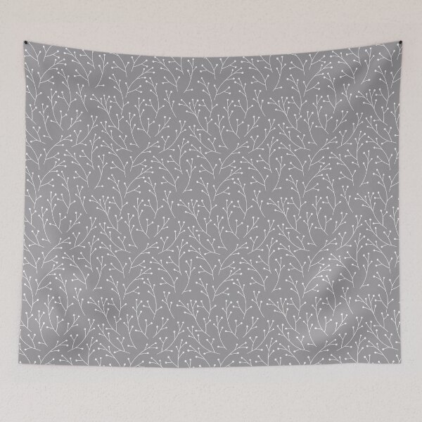 Item preview, Floral Gray and White designed and sold by Primroaddesigns.