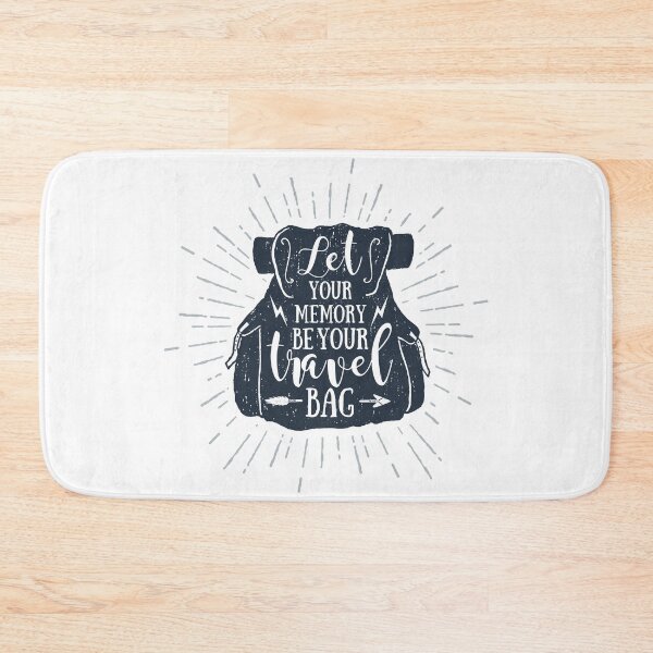 Item preview, Let Your Memory Be Your Travel Bag. Wanderlust. Adventure. Motivational Quote designed and sold by Sloth Astronaut.